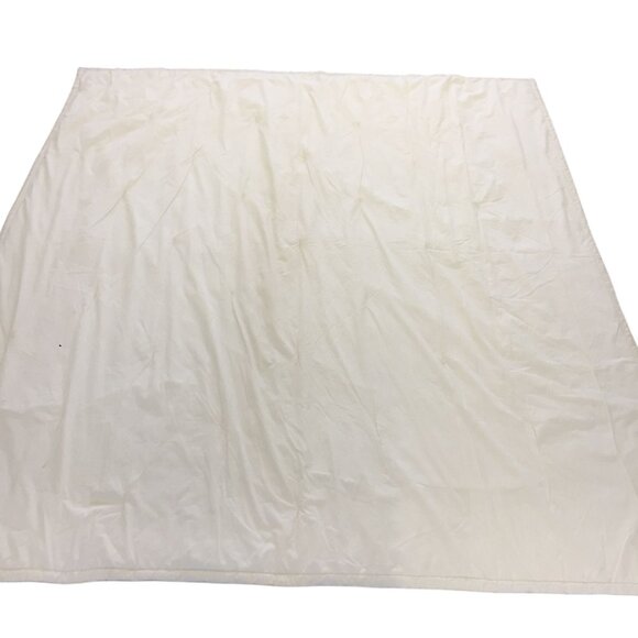 Luxury Queen Quilt Cotton & Linen Taupe & Cream 102" X 91" Portugal - Picture 5 of 7